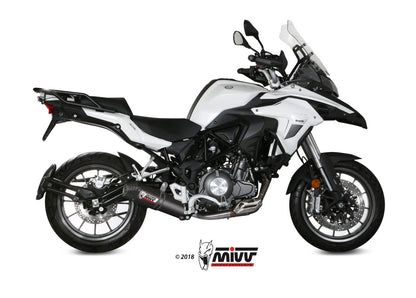 MIVV E.003 Benelli TRK 502 (2017+) Slip-on Exhaust "Oval" (carbon + cap; approved) – Accessories in the 2WheelsHero Motorcycle Aftermarket Accessories and Parts Online Shop