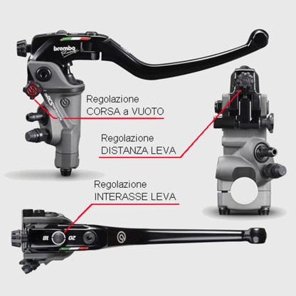 BREMBO Radial Brake Master Cylinder 19RCS "Corsa Corta" (18-20 mm ratio) – Accessories in the Motoraider Motorcycle Aftermarket Accessories and Parts Online Shop