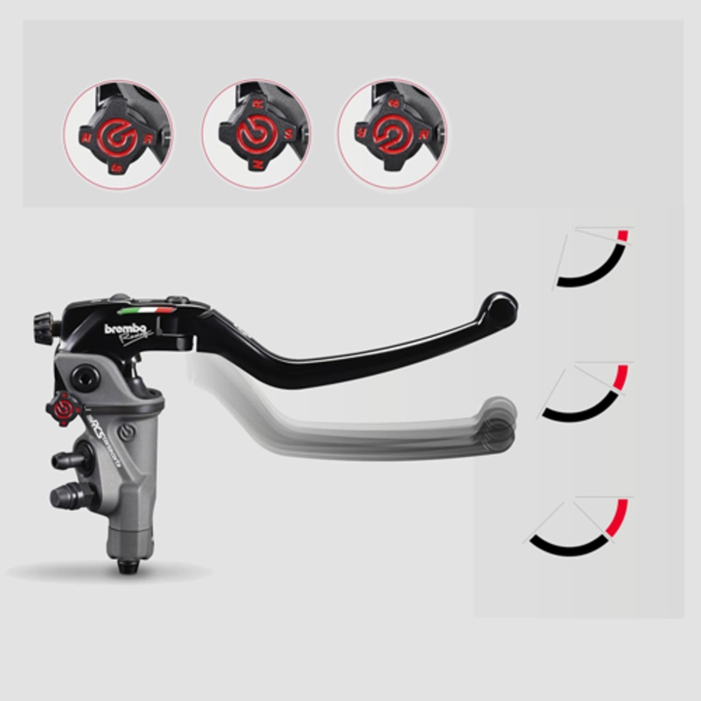 BREMBO Radial Brake Master Cylinder 19RCS "Corsa Corta" (18-20 mm ratio) – Accessories in the Motoraider Motorcycle Aftermarket Accessories and Parts Online Shop