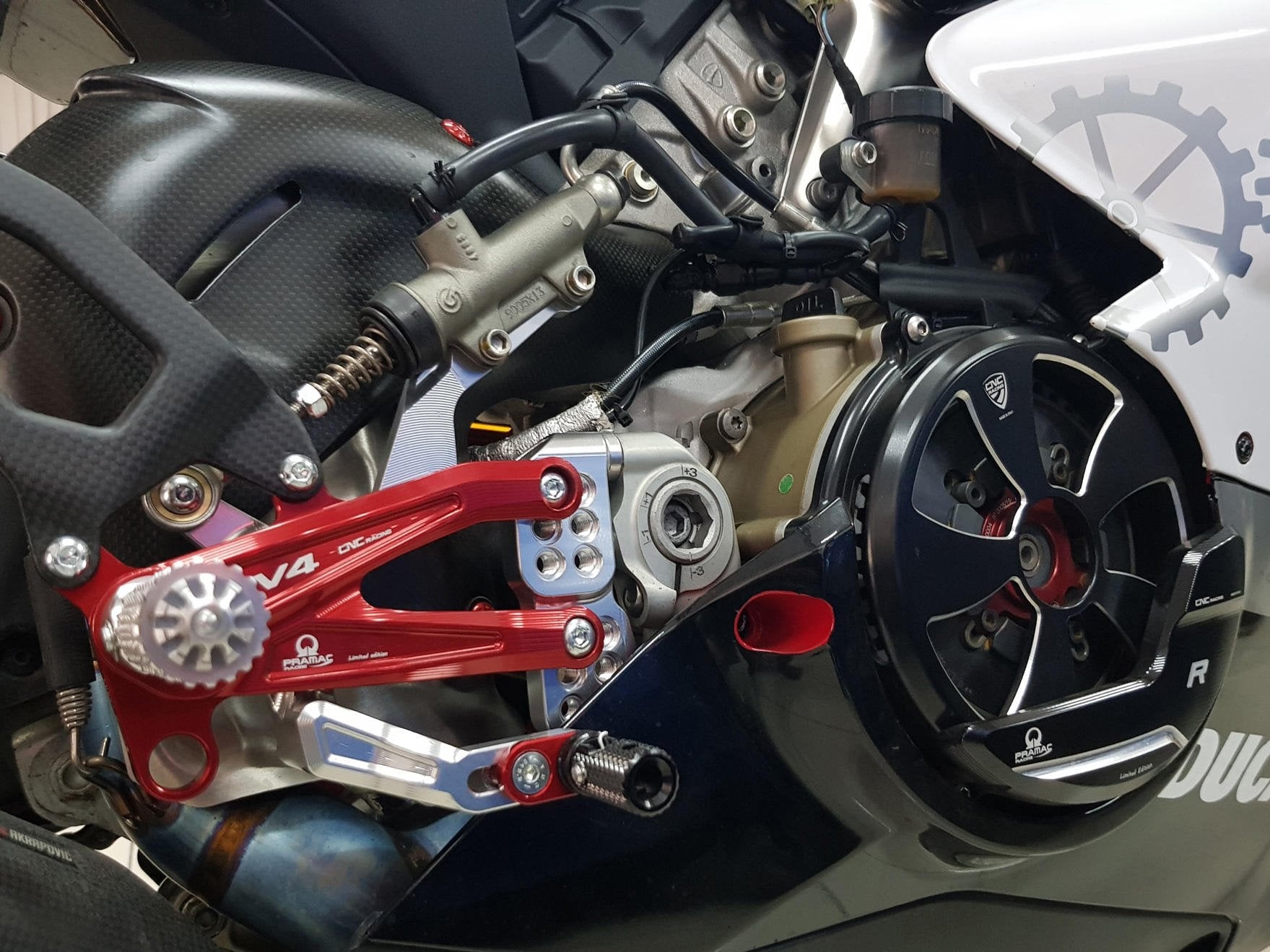 PR314PR - CNC RACING Ducati Panigale V4R Clutch Cover Protector (Pramac Racing Limited Edition) – Accessories in the Motoraider Motorcycle Aftermarket Accessories and Parts Online Shop
