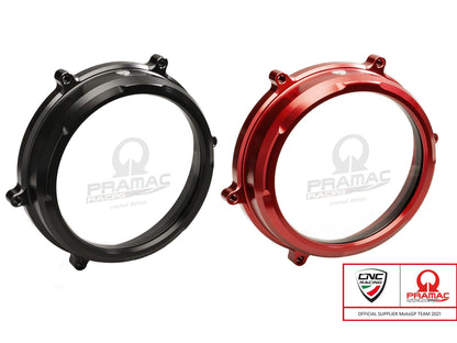 CA200PR - CNC RACING Ducati Panigale 959 / 1299 / 1199 (12/19) Clear Clutch Cover (Pramac edition) – Accessories in the Motoraider Motorcycle Aftermarket Accessories and Parts Online Shop