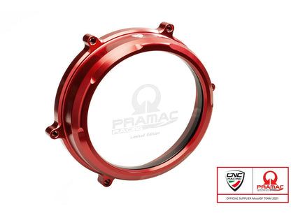 CA200PR - CNC RACING Ducati Panigale 959 / 1299 / 1199 (12/19) Clear Clutch Cover (Pramac edition) – Accessories in the Motoraider Motorcycle Aftermarket Accessories and Parts Online Shop