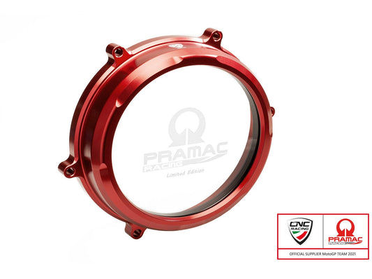 CA200PR - CNC RACING Ducati Panigale 959 / 1299 / 1199 (12/19) Clear Clutch Cover (Pramac edition) – Accessories in the Motoraider Motorcycle Aftermarket Accessories and Parts Online Shop