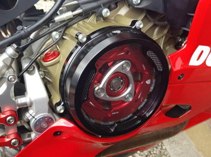 CA201 - CNC RACING Ducati Panigale (12/19) Clear Clutch Cover (with carbon inlay) – Accessories in the Motoraider Motorcycle Aftermarket Accessories and Parts Online Shop
