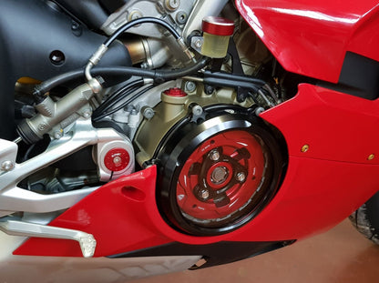 CA210 - CNC RACING Ducati Panigale V4 (2018+) Oil Bath Clear Clutch Cover – Accessories in the Motoraider Motorcycle Aftermarket Accessories and Parts Online Shop