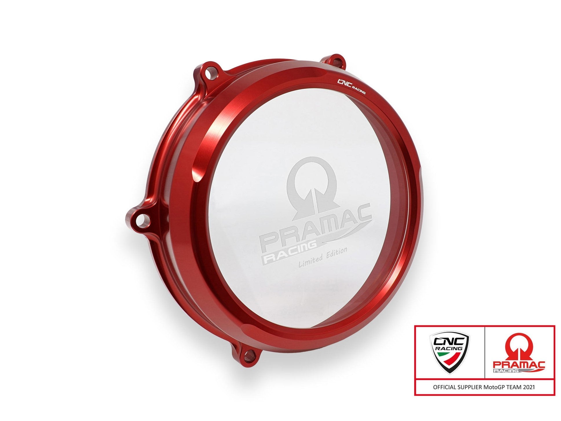 CA210PR - CNC RACING Ducati Panigale V4 (2018+) Oil Bath Clear Clutch Cover (Pramac edition) – Accessories in the Motoraider Motorcycle Aftermarket Accessories and Parts Online Shop