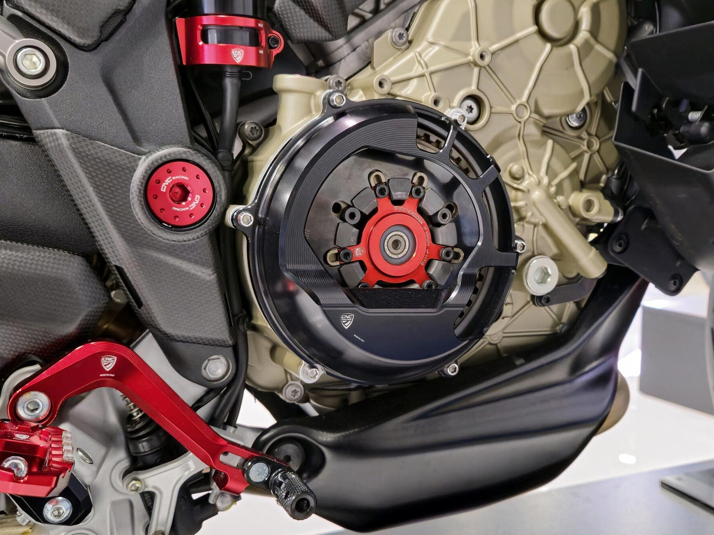 CA401 - CNC RACING Ducati Multistrada V4 RS / Streetfighter V4 Clear Cover Dry Clutch – Accessories in the Motoraider Motorcycle Aftermarket Accessories and Parts Online Shop