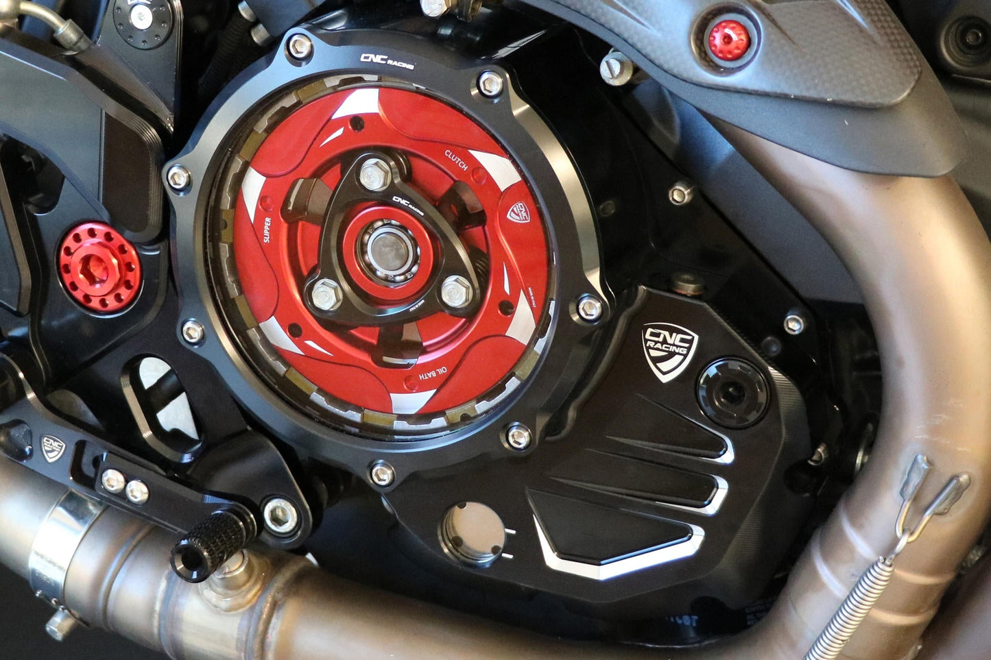 CA503 - CNC RACING Ducati Oil Bath Clear Clutch Cover – Accessories in the Motoraider Motorcycle Aftermarket Accessories and Parts Online Shop