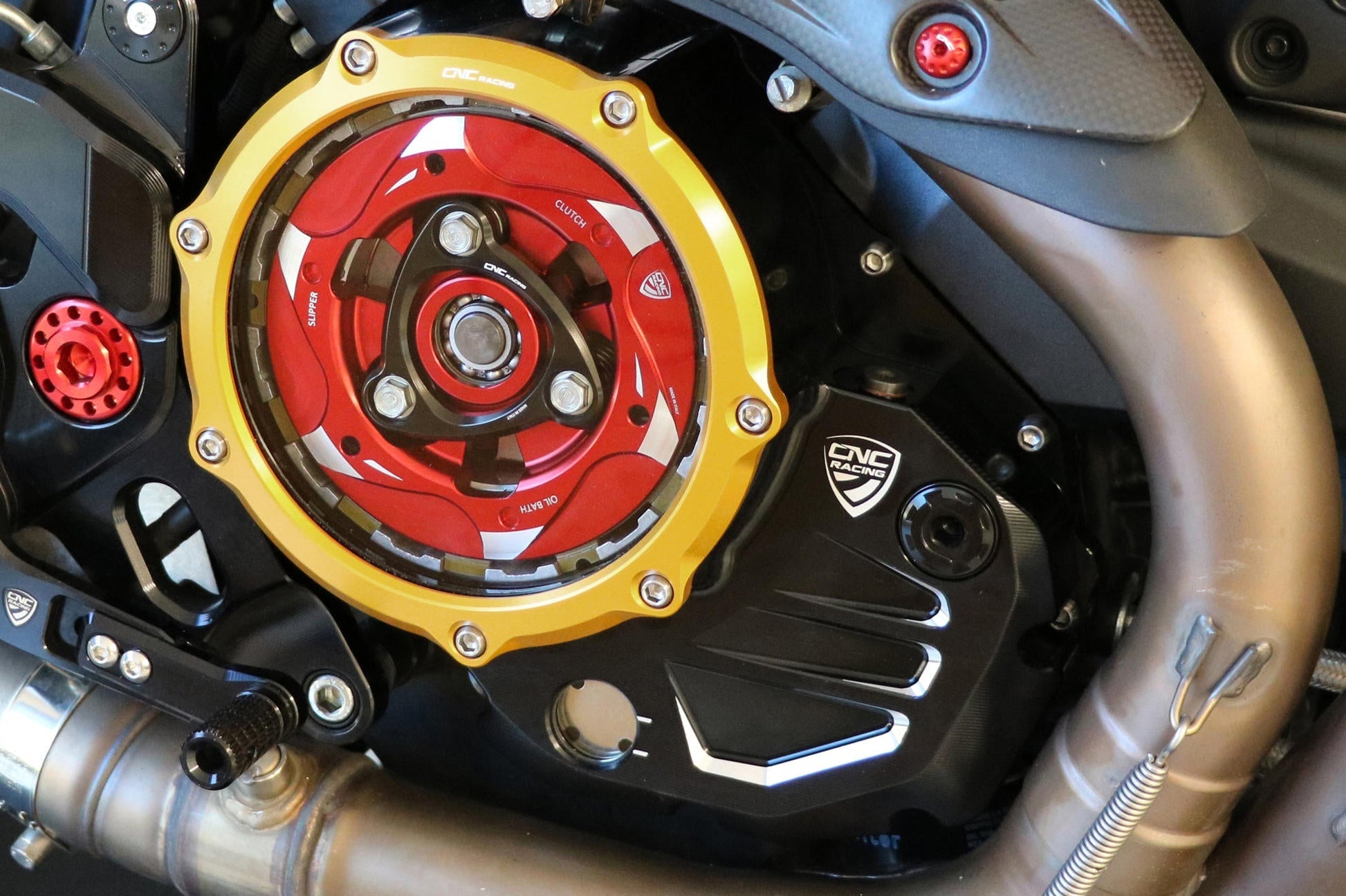 CA501 - CNC RACING Ducati Oil Bath Clear Clutch Cover – Accessories in the Motoraider Motorcycle Aftermarket Accessories and Parts Online Shop