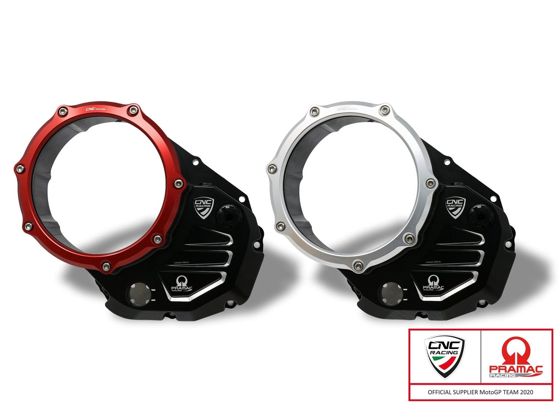 CA504PR - CNC RACING Ducati DesertX / Monster / Multistrada Oil Bath Clear Clutch Cover (Pramac edition) – Accessories in the Motoraider Motorcycle Aftermarket Accessories and Parts Online Shop