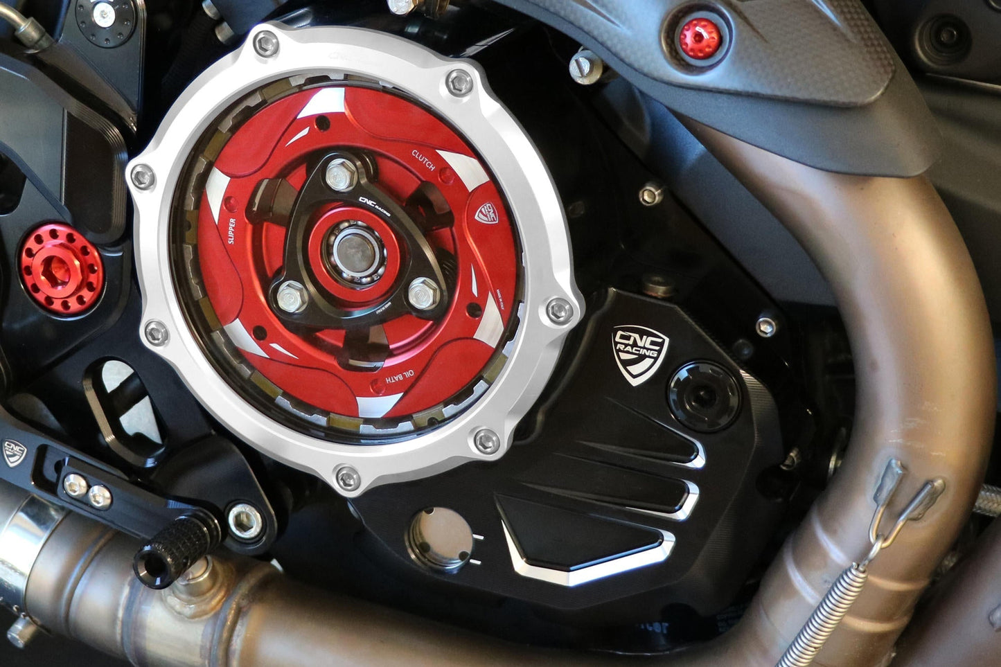 CA503 - CNC RACING Ducati Oil Bath Clear Clutch Cover – Accessories in the Motoraider Motorcycle Aftermarket Accessories and Parts Online Shop