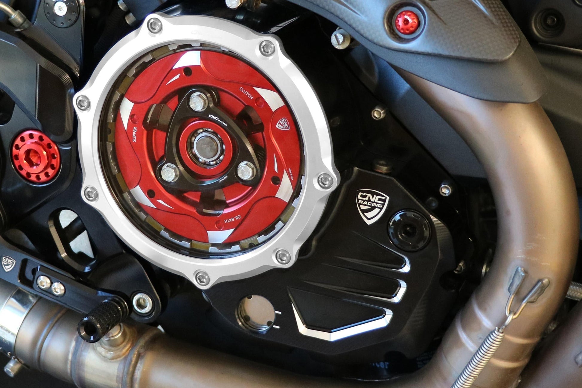 CA503 - CNC RACING Ducati Oil Bath Clear Clutch Cover – Accessories in the Motoraider Motorcycle Aftermarket Accessories and Parts Online Shop