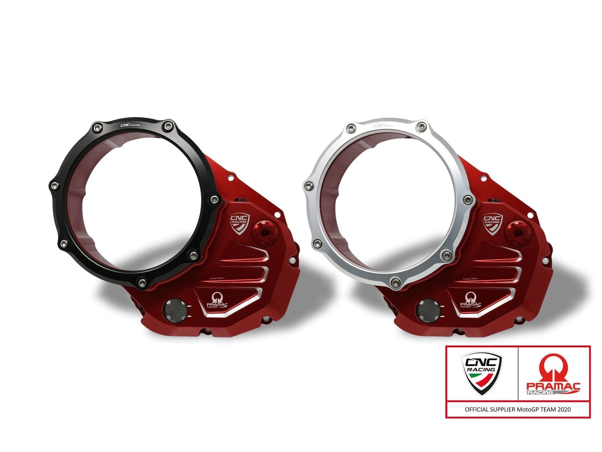 CA504PR - CNC RACING Ducati DesertX / Monster / Multistrada Oil Bath Clear Clutch Cover (Pramac edition) – Accessories in the Motoraider Motorcycle Aftermarket Accessories and Parts Online Shop