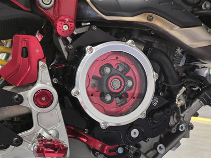 CNC RACING CA510 Ducati Hypermotard 698 Mono (2024+) Oil Bath Clear Clutch Cover (bi-color) – Accessories in the Motoraider Motorcycle Aftermarket Accessories and Parts Online Shop
