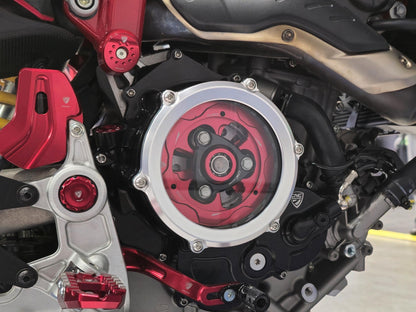 CNC RACING CA510 Ducati Hypermotard 698 Mono (2024+) Oil Bath Clear Clutch Cover – Accessories in the Motoraider Motorcycle Aftermarket Accessories and Parts Online Shop