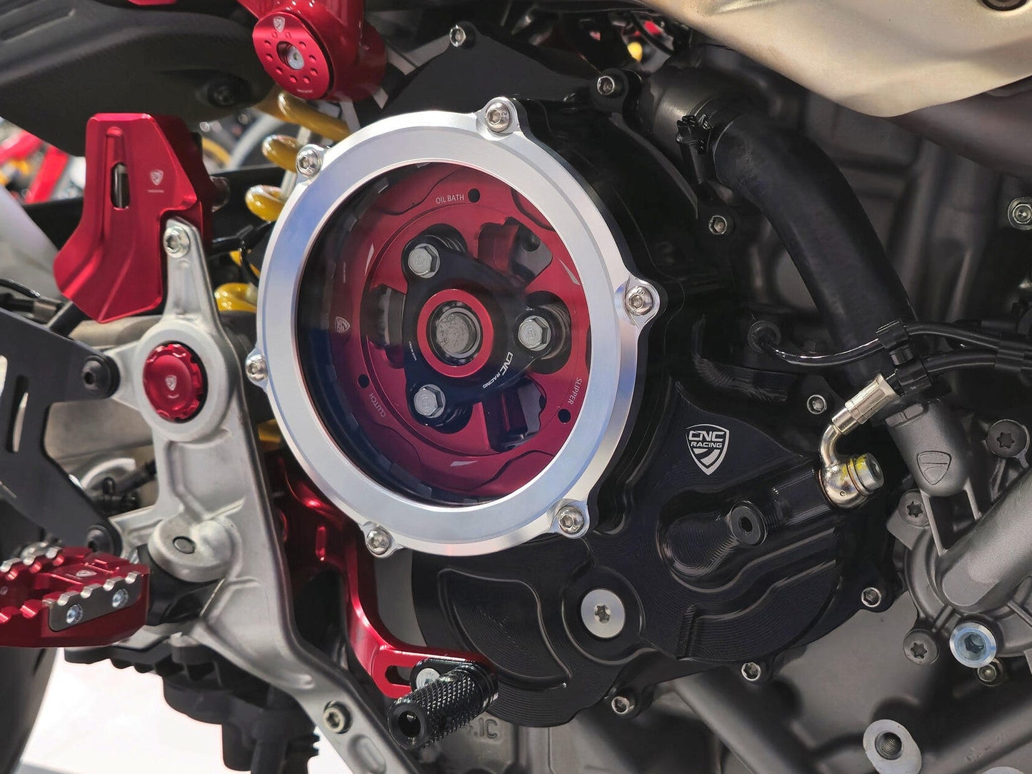 CNC RACING CA510 Ducati Hypermotard 698 Mono (2024+) Oil Bath Clear Clutch Cover – Accessories in the Motoraider Motorcycle Aftermarket Accessories and Parts Online Shop