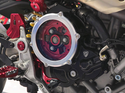 CNC RACING CA510 Ducati Hypermotard 698 Mono (2024+) Oil Bath Clear Clutch Cover – Accessories in the Motoraider Motorcycle Aftermarket Accessories and Parts Online Shop