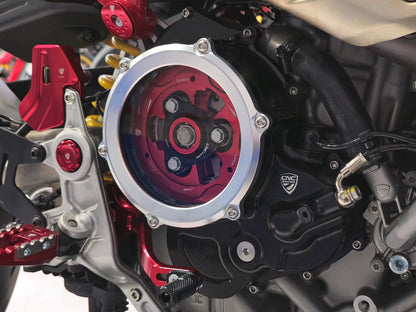 CNC RACING CA510 Ducati Hypermotard 698 Mono (2024+) Oil Bath Clear Clutch Cover (bi-color) – Accessories in the Motoraider Motorcycle Aftermarket Accessories and Parts Online Shop