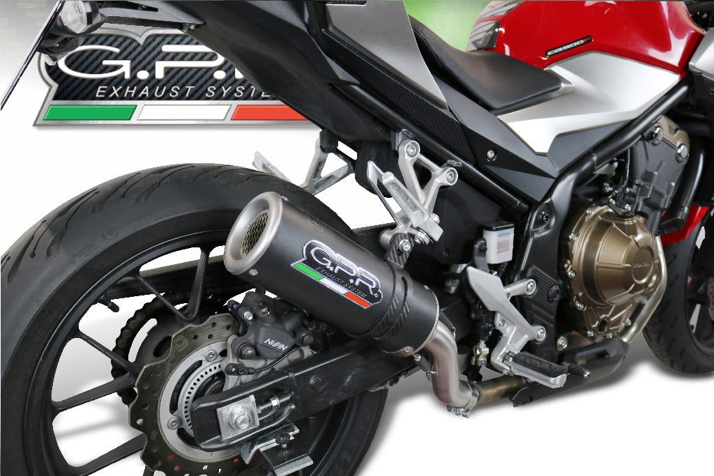 GPR Honda CB500F (17/18) Full Exhaust System "M3 Black Titanium" – Accessories in the 2WheelsHero Motorcycle Aftermarket Accessories and Parts Online Shop