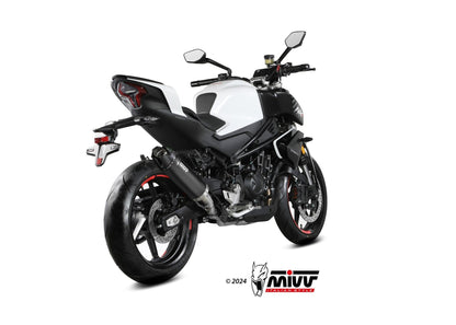 MIVV CF.004 CF MOTO 450NK ( 2023+ ) Slip-on Exhaust "AK-1" (black + carbon cap; approved) – Accessories in the 2WheelsHero Motorcycle Aftermarket Accessories and Parts Online Shop