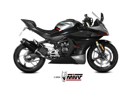 MIVV CF.008 CF MOTO 450SR ( 2023+ ) Slip-on Exhaust "AK-1" (black + carbon cap; approved) – Accessories in the 2WheelsHero Motorcycle Aftermarket Accessories and Parts Online Shop