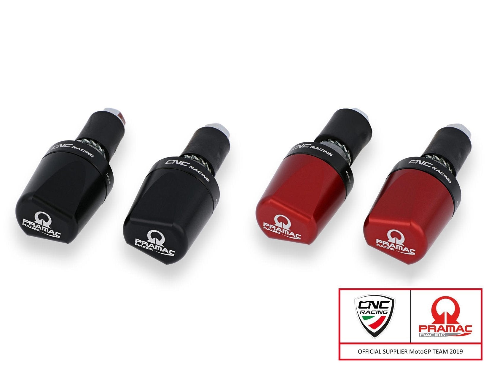 CM236PR - CNC RACING Universal Handlebar Ends "Look" (Pramac edition) – Accessories in the Motoraider Motorcycle Aftermarket Accessories and Parts Online Shop