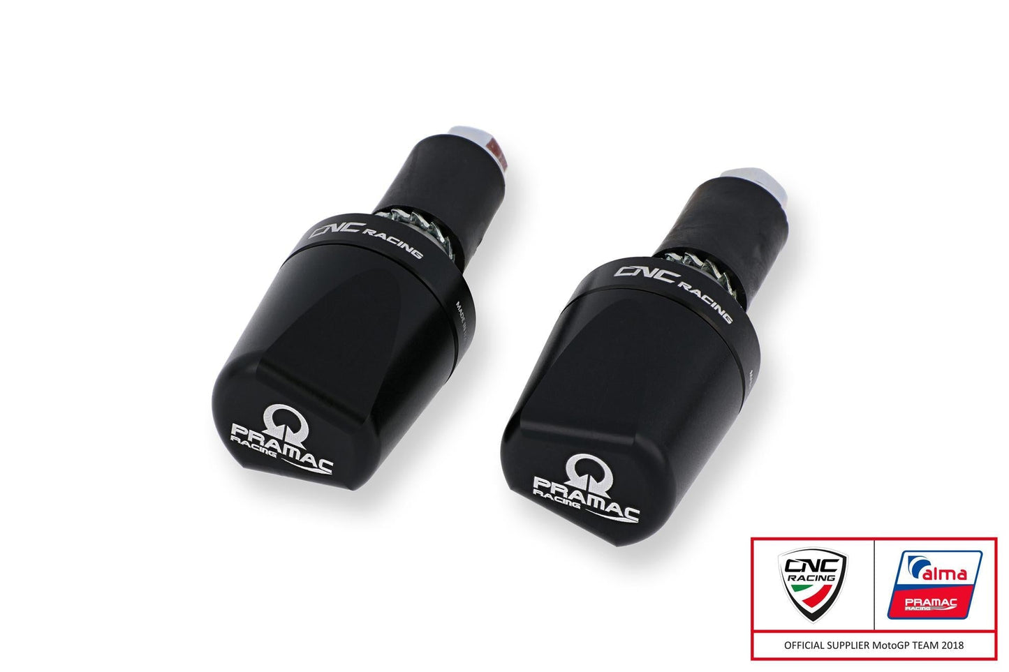 CM236PR - CNC RACING Universal Handlebar Ends "Look" (Pramac edition) – Accessories in the Motoraider Motorcycle Aftermarket Accessories and Parts Online Shop