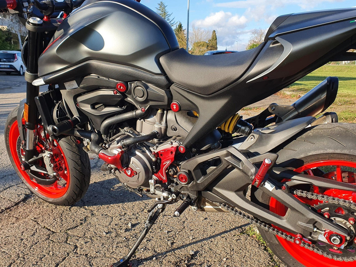 PEV06 - CNC RACING Ducati Monster 950 (2021+) OEM Rearset Central Bolts – Accessories in the Motoraider Motorcycle Aftermarket Accessories and Parts Online Shop