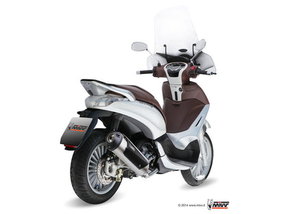 MIVV C.PG.0013 PIAGGIO BEVERLY 125 / 300 ( 2010 / 13 ) Full System(Kat) Exhaust "Urban" (stainless steel; approved) – Accessories in the 2WheelsHero Motorcycle Aftermarket Accessories and Parts Online Shop