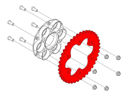 CNC RACING Ducati 6 Holes Gear Ring – Accessories in the Motoraider Motorcycle Aftermarket Accessories and Parts Online Shop