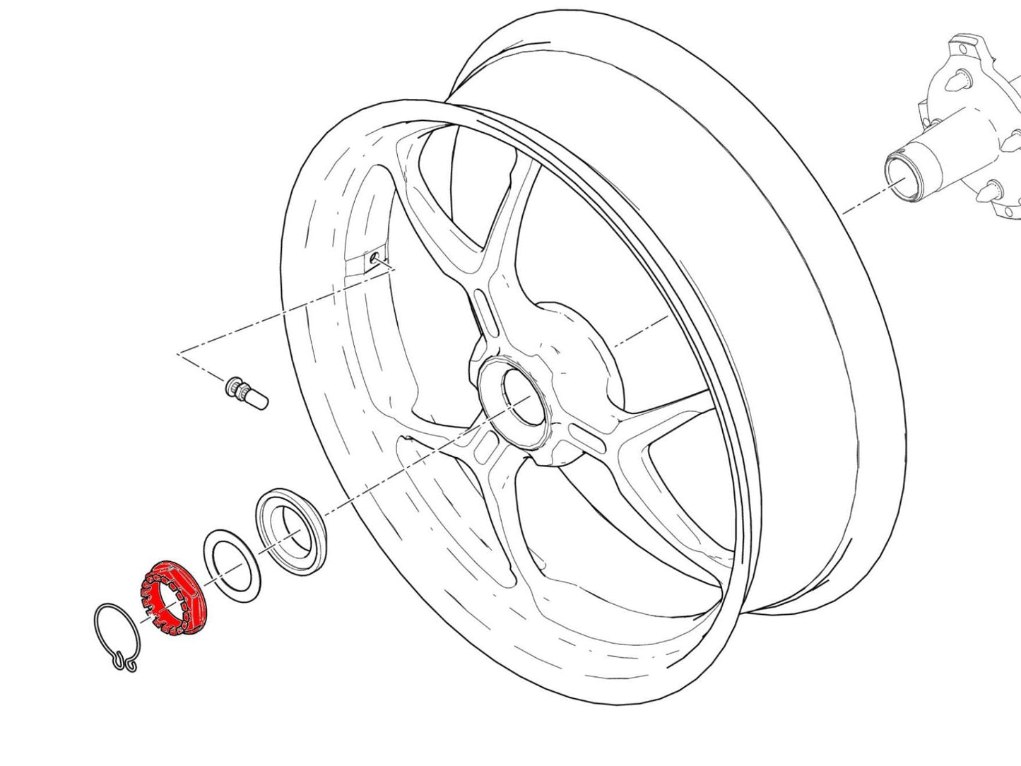 DA380 - CNC RACING Ducati Rear Wheel Nut (right) – Accessories in the Motoraider Motorcycle Aftermarket Accessories and Parts Online Shop