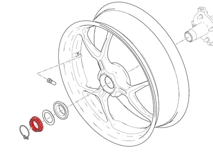 DA380 - CNC RACING Ducati Rear Wheel Nut (right) – Accessories in the Motoraider Motorcycle Aftermarket Accessories and Parts Online Shop