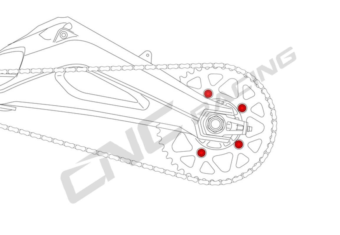 DA386 - CNC RACING Ducati Rear Sprocket Nuts (M10x1.0) – Accessories in the Motoraider Motorcycle Aftermarket Accessories and Parts Online Shop