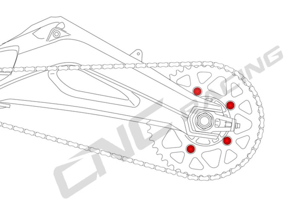 DA386 - CNC RACING Ducati Hypermotard / Streetfighter Rear Sprocket Nuts (M10x1.0) – Accessories in the Motoraider Motorcycle Aftermarket Accessories and Parts Online Shop