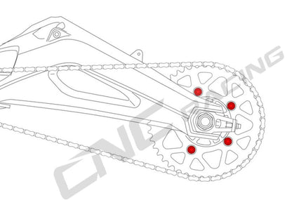 DA386 - CNC RACING Ducati Hypermotard / Streetfighter Rear Sprocket Nuts (M10x1.0) – Accessories in the Motoraider Motorcycle Aftermarket Accessories and Parts Online Shop