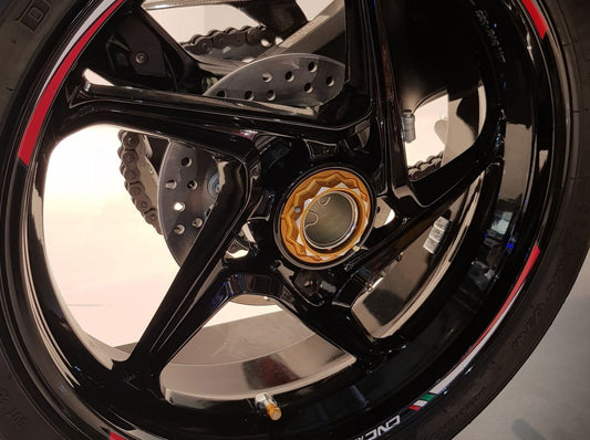 DA504 - CNC RACING MV Agusta Rear Wheel Nut bi-color (right) – Accessories in the Motoraider Motorcycle Aftermarket Accessories and Parts Online Shop