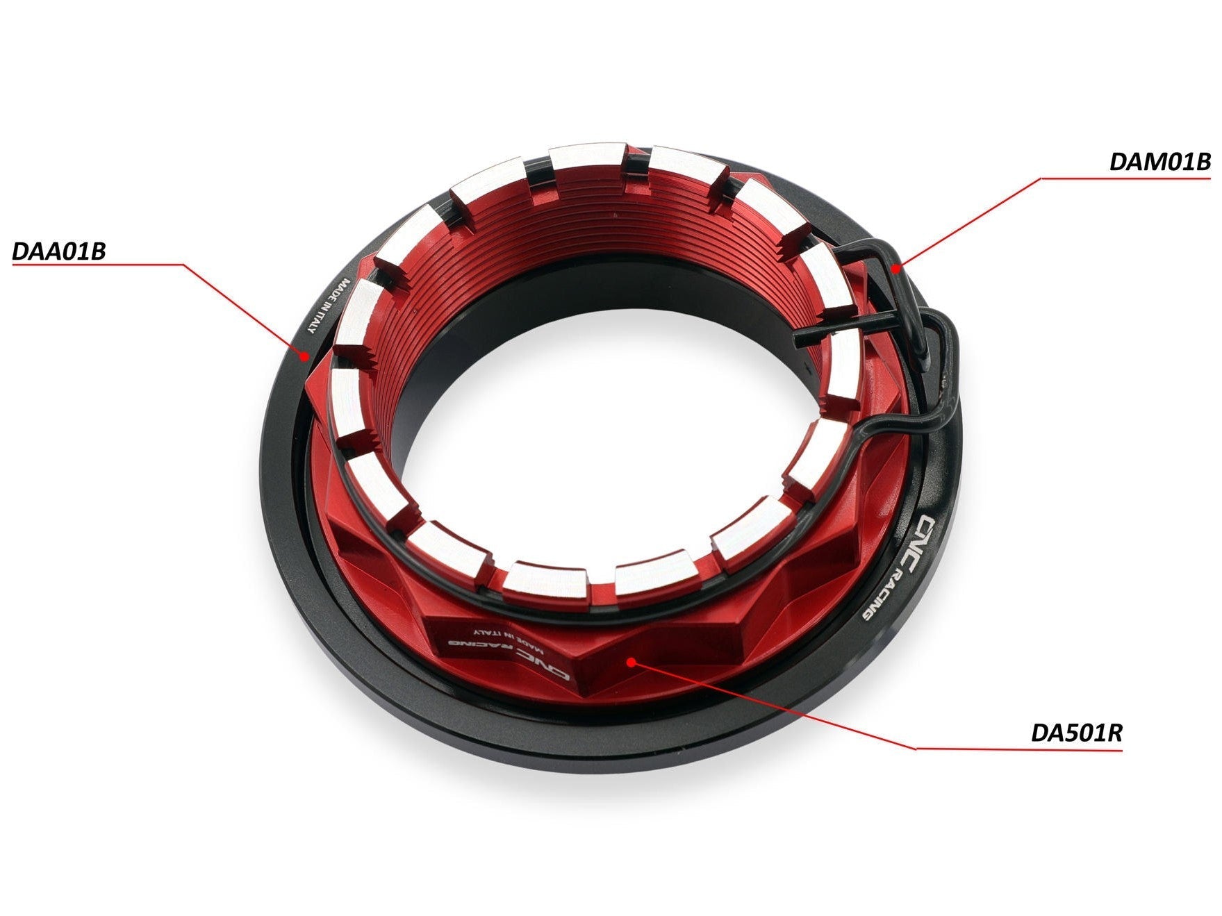 DAM01 - CNC RACING Ducati Rear Wheel Safety Spring Clip (axle nut) – Accessories in the Motoraider Motorcycle Aftermarket Accessories and Parts Online Shop