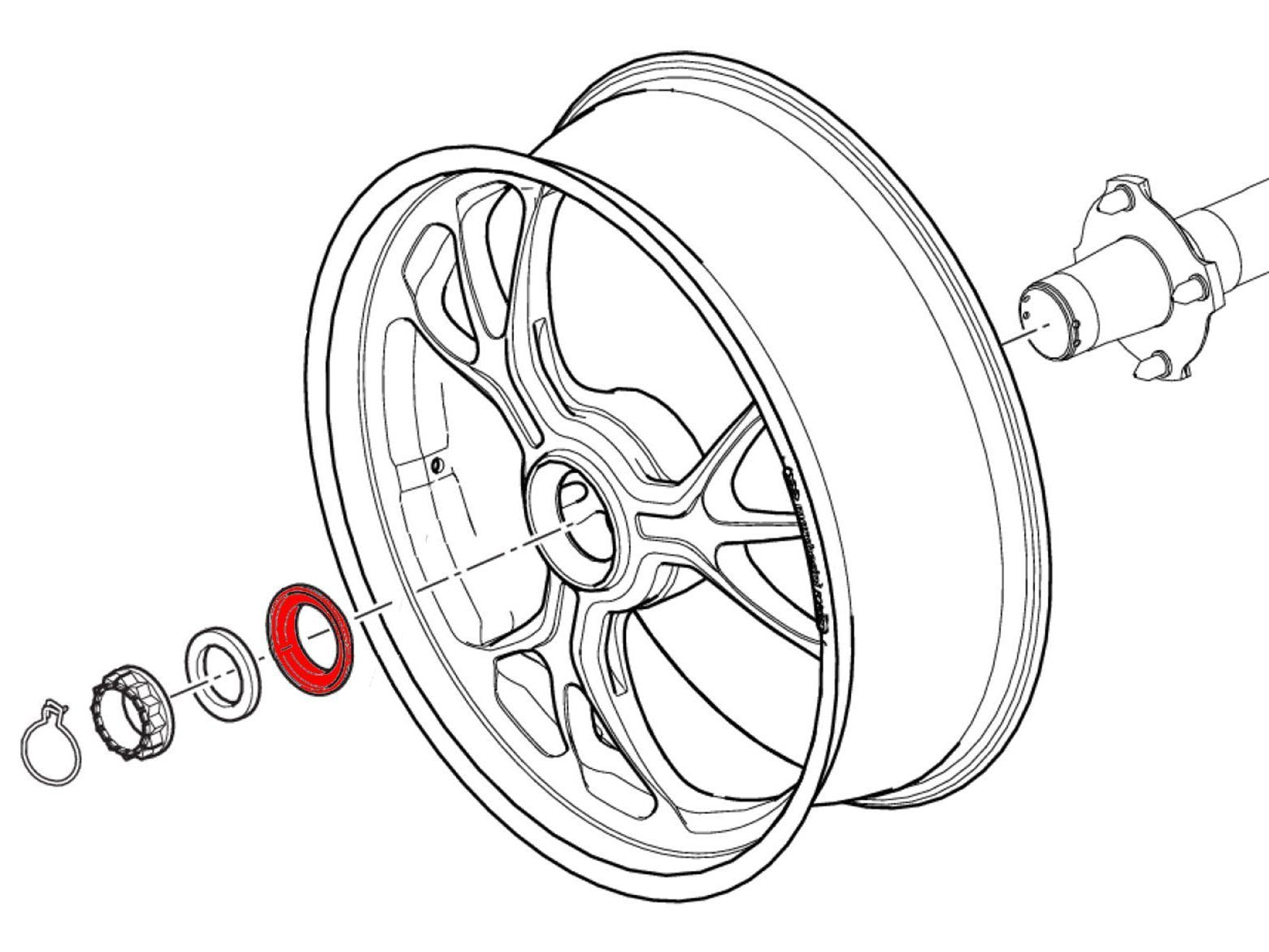 DAA01 - CNC RACING Ducati Rear Wheel Nut Conical Spacer – Accessories in the Motoraider Motorcycle Aftermarket Accessories and Parts Online Shop
