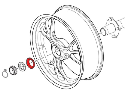 DAA01 - CNC RACING Ducati Rear Wheel Nut Conical Spacer – Accessories in the Motoraider Motorcycle Aftermarket Accessories and Parts Online Shop