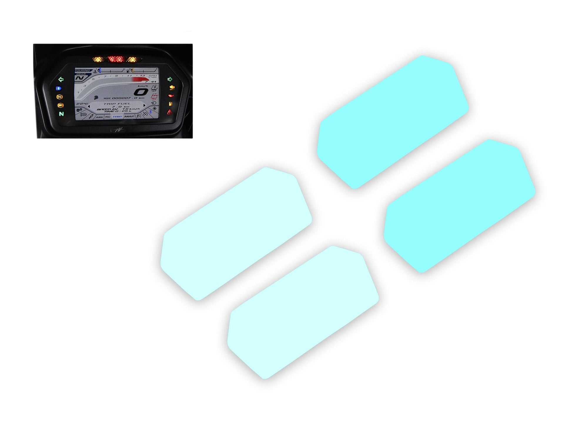 DP027 - CNC RACING MV Agusta Turismo Veloce Dashboard Screen Protectors kit – Accessories in the Motoraider Motorcycle Aftermarket Accessories and Parts Online Shop