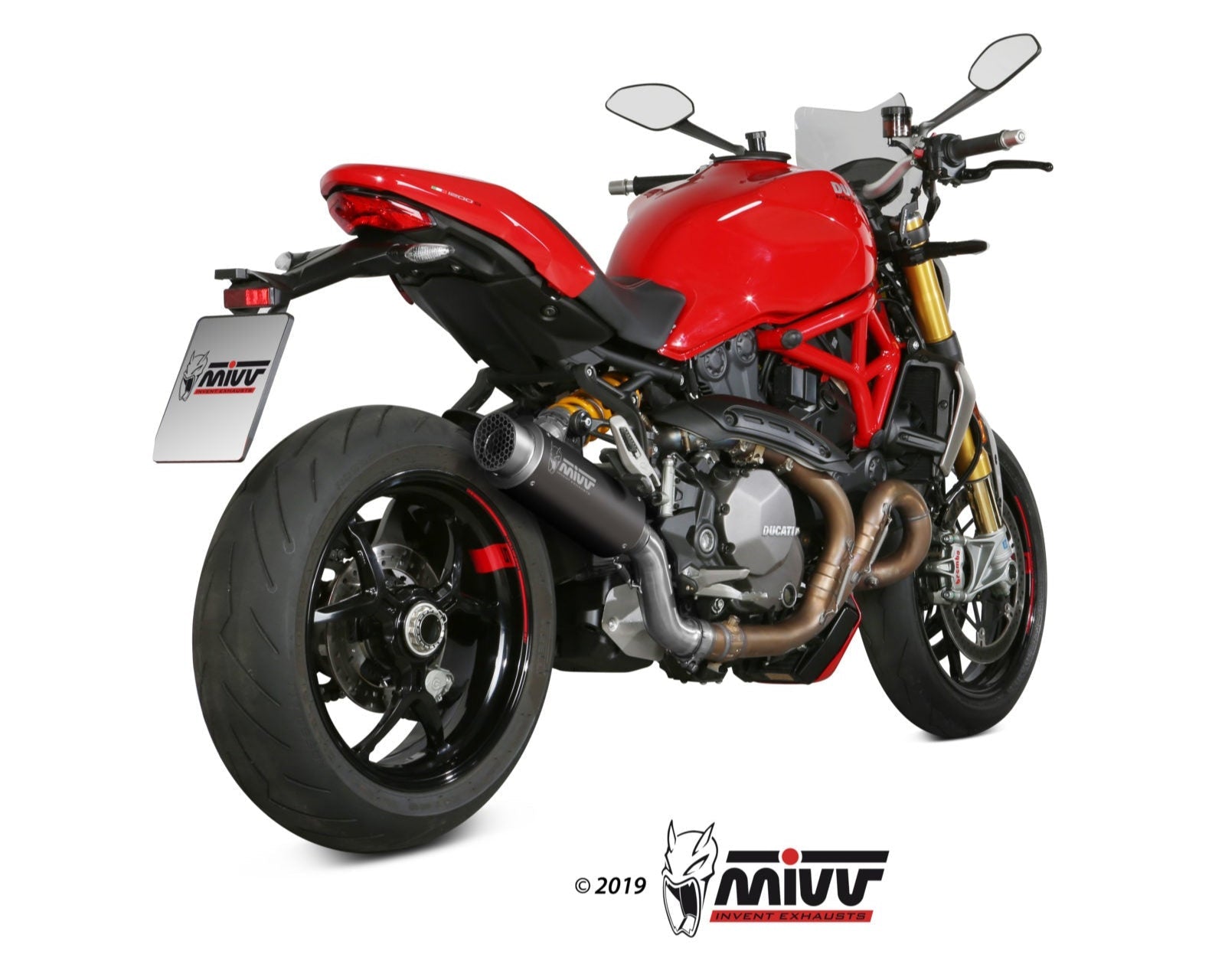 MIVV D.041 Ducati Monster 1200 (17/21) Slip-on Exhaust "GP Pro" (black; approved) – Accessories in the 2WheelsHero Motorcycle Aftermarket Accessories and Parts Online Shop