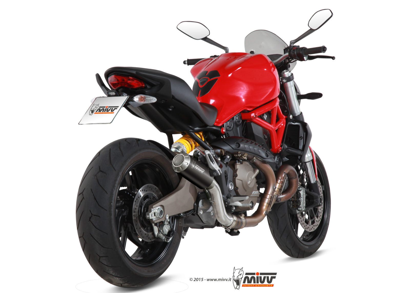 MIVV D.030 Ducati Monster 821 (14/17) Slip-on Exhaust "MK3" (black; not approved) – Accessories in the 2WheelsHero Motorcycle Aftermarket Accessories and Parts Online Shop