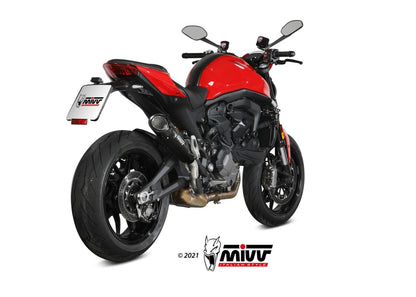 MIVV D.048 Ducati Monster 950 / 937 (2021+) Slip-on Exhaust "X-M5" (black; approved) – Accessories in the 2WheelsHero Motorcycle Aftermarket Accessories and Parts Online Shop