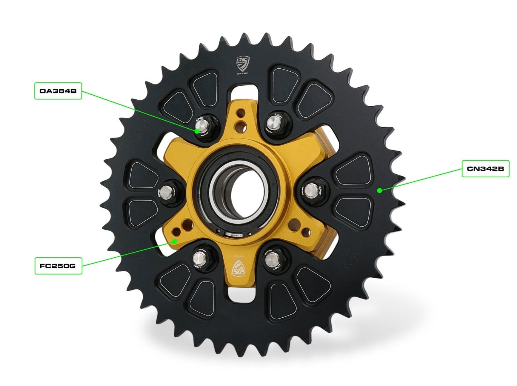 FC250 - CNC RACING Ducati Multistrada V4 (2021+) Rear Sprocket Flange + Gear Ring – Accessories in the Motoraider Motorcycle Aftermarket Accessories and Parts Online Shop