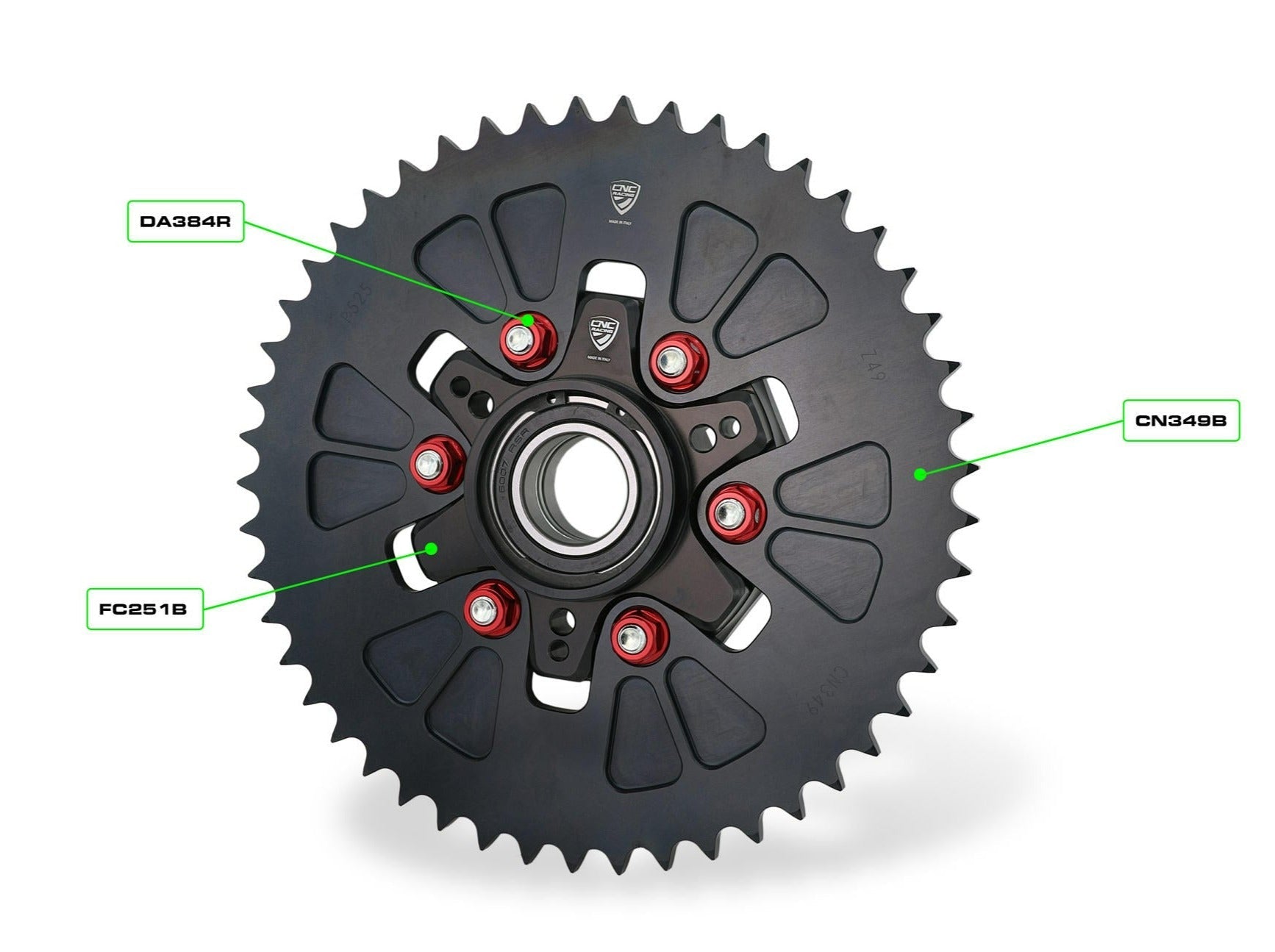 FC251 - CNC RACING Ducati DesertX (2022+) Rear Sprocket Flange + Gear Ring – Accessories in the Motoraider Motorcycle Aftermarket Accessories and Parts Online Shop