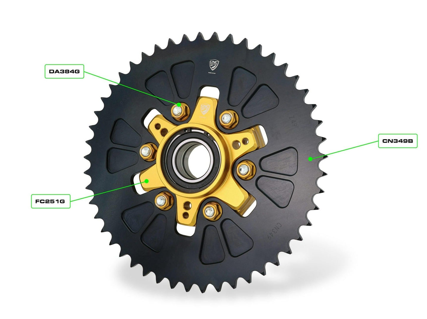 FC251 - CNC RACING Ducati DesertX (2022+) Rear Sprocket Flange + Gear Ring – Accessories in the Motoraider Motorcycle Aftermarket Accessories and Parts Online Shop