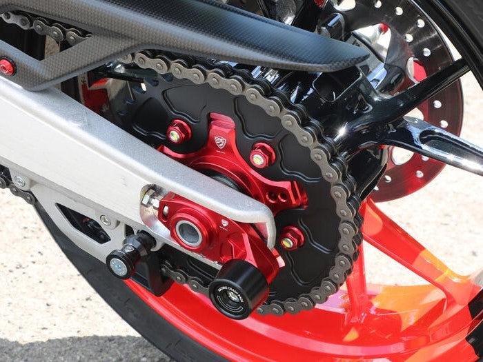 CNC RACING TD016 Ducati Monster 937 / Hypermotard 698 Mono Chain Adjuster With Crash Pad – Accessories in the Motoraider Motorcycle Aftermarket Accessories and Parts Online Shop