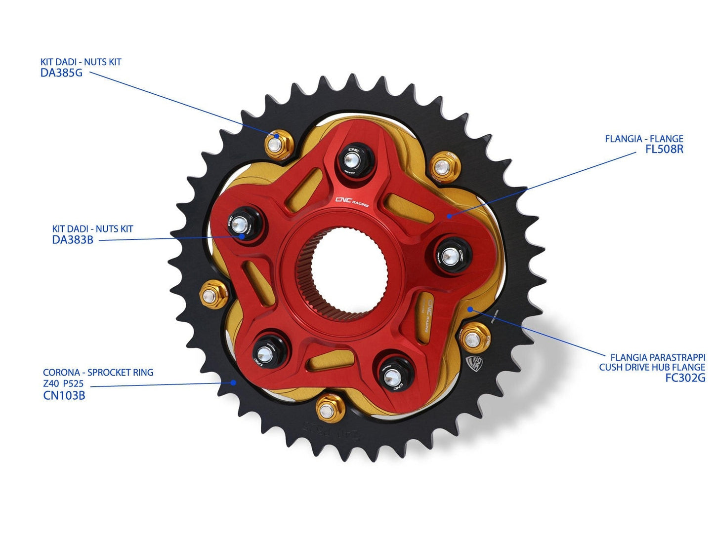 CNC RACING FC302 MV Agusta Cush Drive Hub Flange – Accessories in the Motoraider Motorcycle Aftermarket Accessories and Parts Online Shop