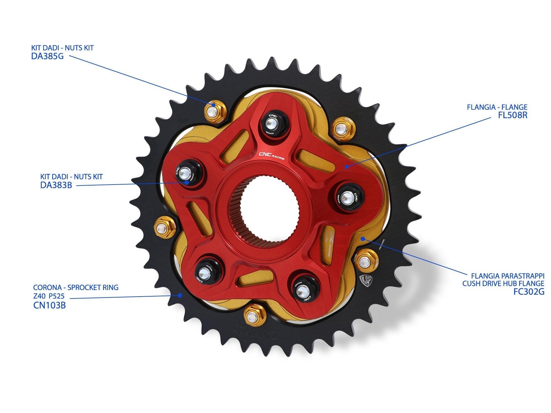 CNC RACING FC302 MV Agusta Cush Drive Hub Flange – Accessories in the Motoraider Motorcycle Aftermarket Accessories and Parts Online Shop