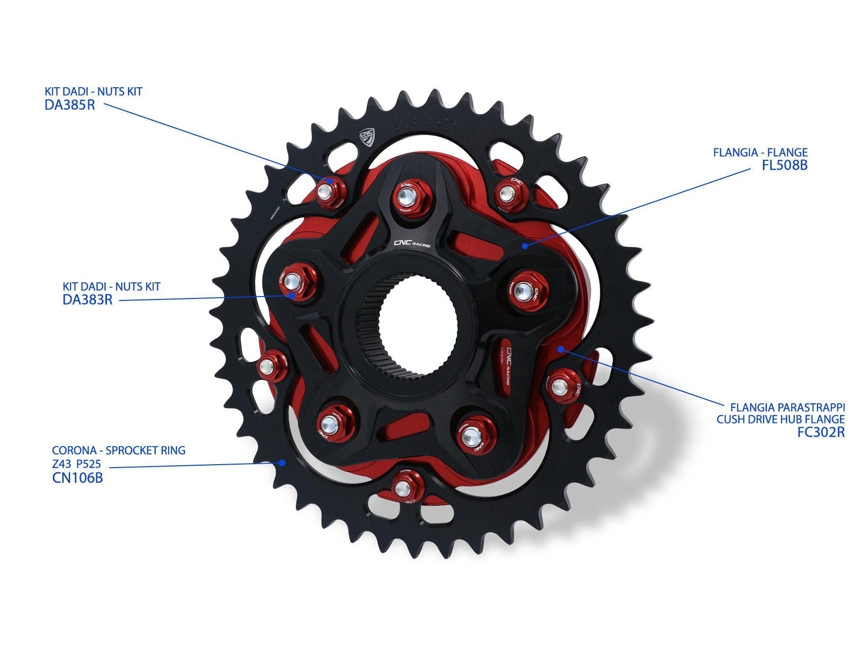 CNC RACING FC302 MV Agusta Cush Drive Hub Flange – Accessories in the Motoraider Motorcycle Aftermarket Accessories and Parts Online Shop